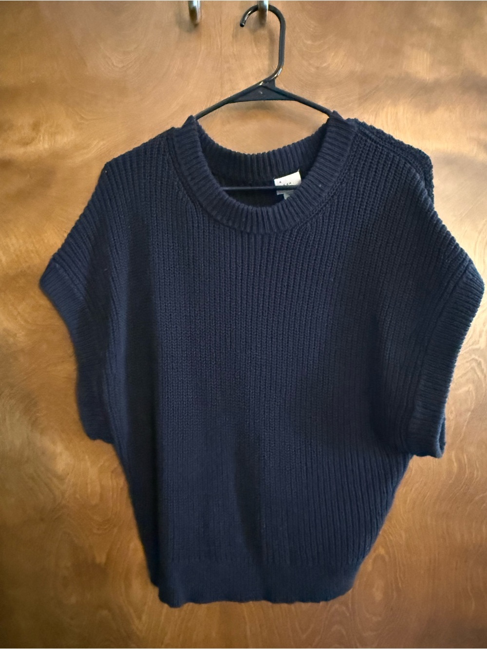 a new day Ribbed Short-Sleeve poncho style Sweater
